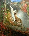 William Holbrook Beard Famous Paintings - Majestic Stag